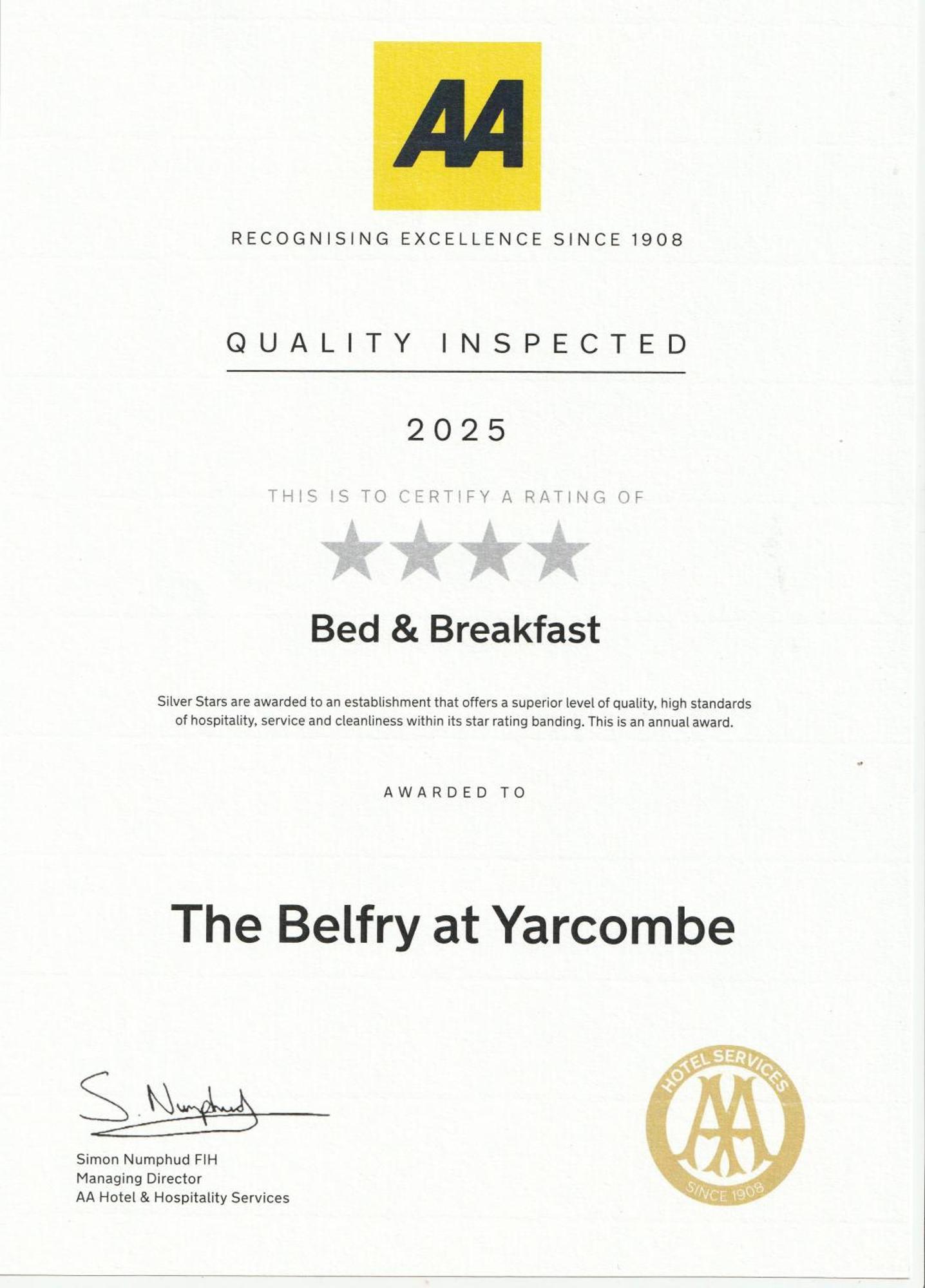 The Belfry At Yarcombe Bed & Breakfast Bagian luar foto